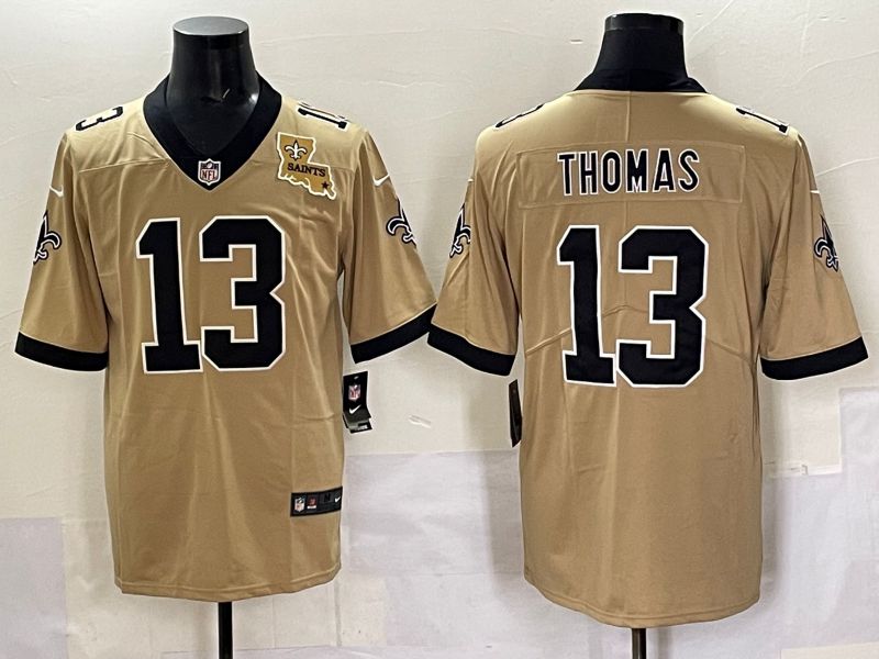 Men 2025 New Orleans Saints 13 Thomas Yellow Limited NFL Jersey style 02